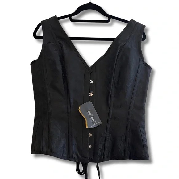 Corset Story Black Brocade Waist Taming
Overbust With Shoulder Straps 36 Waist - Picture 2 of 10